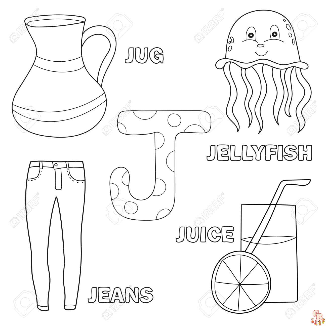 letter j coloring pages printable