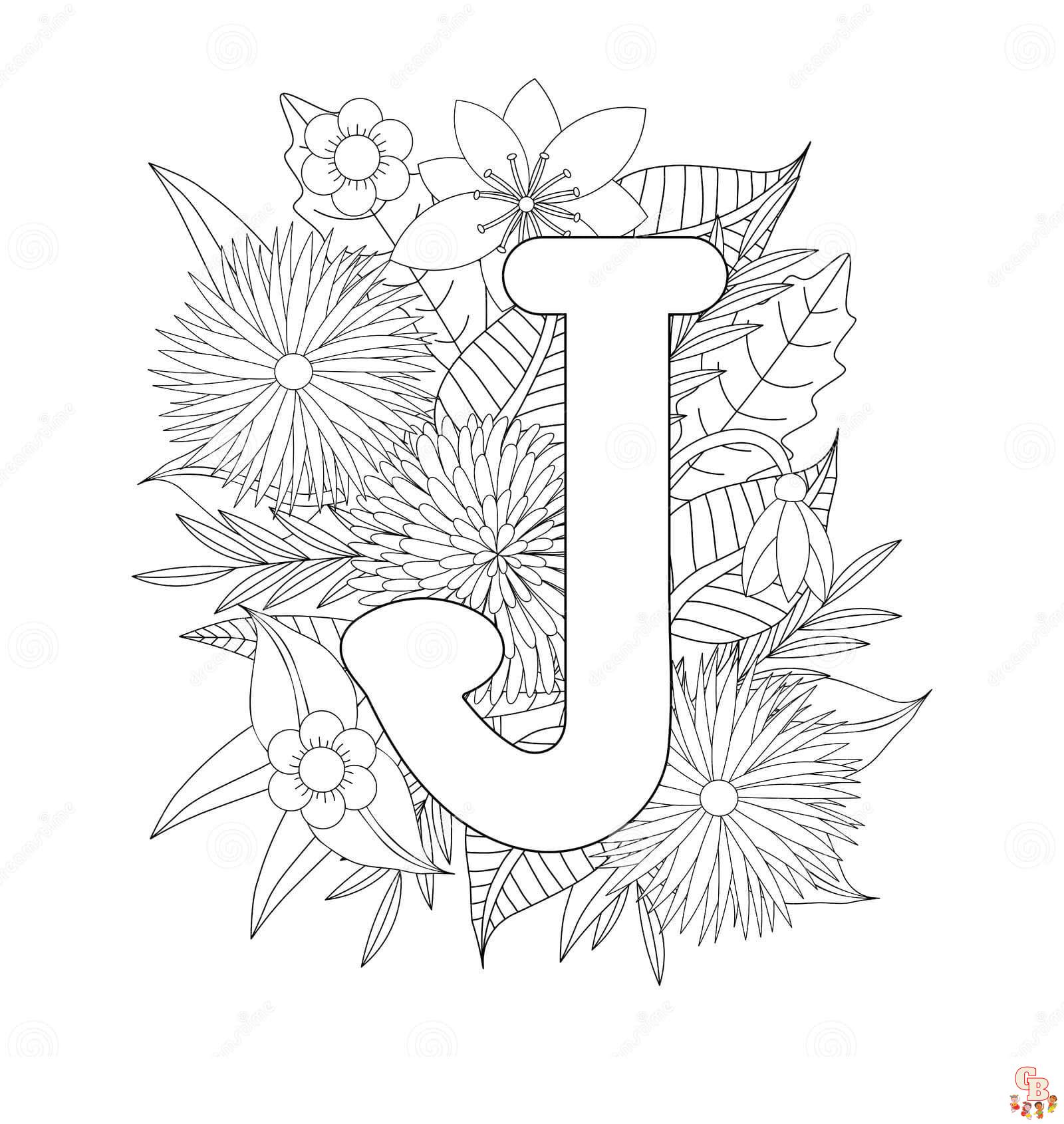 letter j coloring pages to print