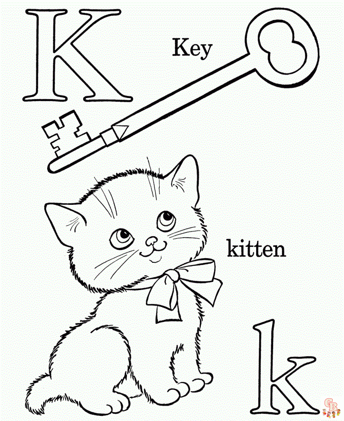 letter k coloring pages free