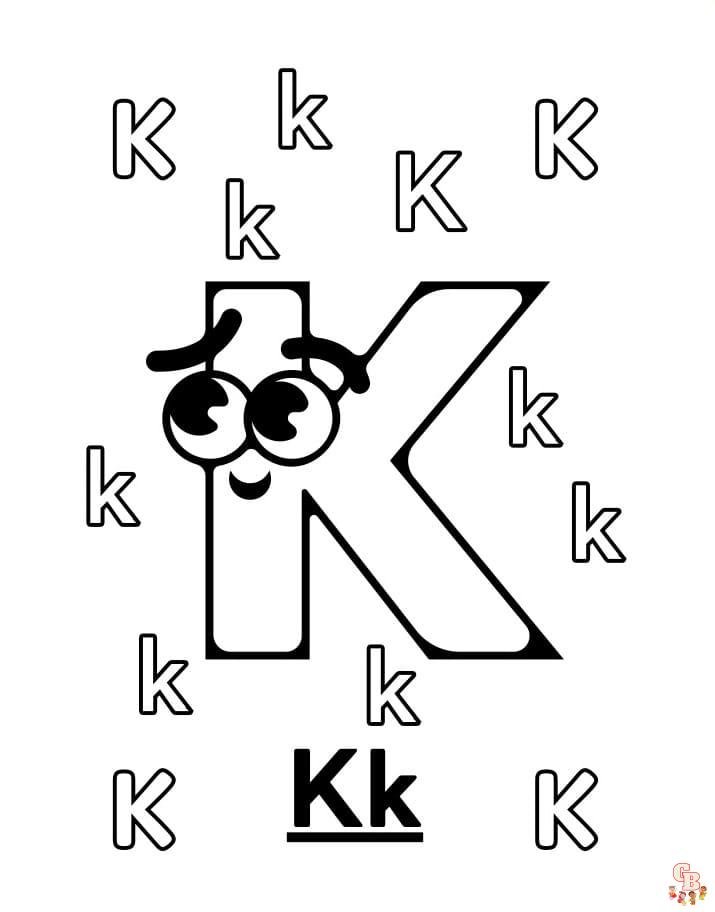 letter k coloring pages printable free