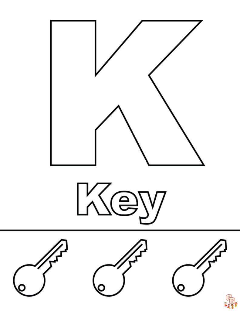 letter k coloring pages to print