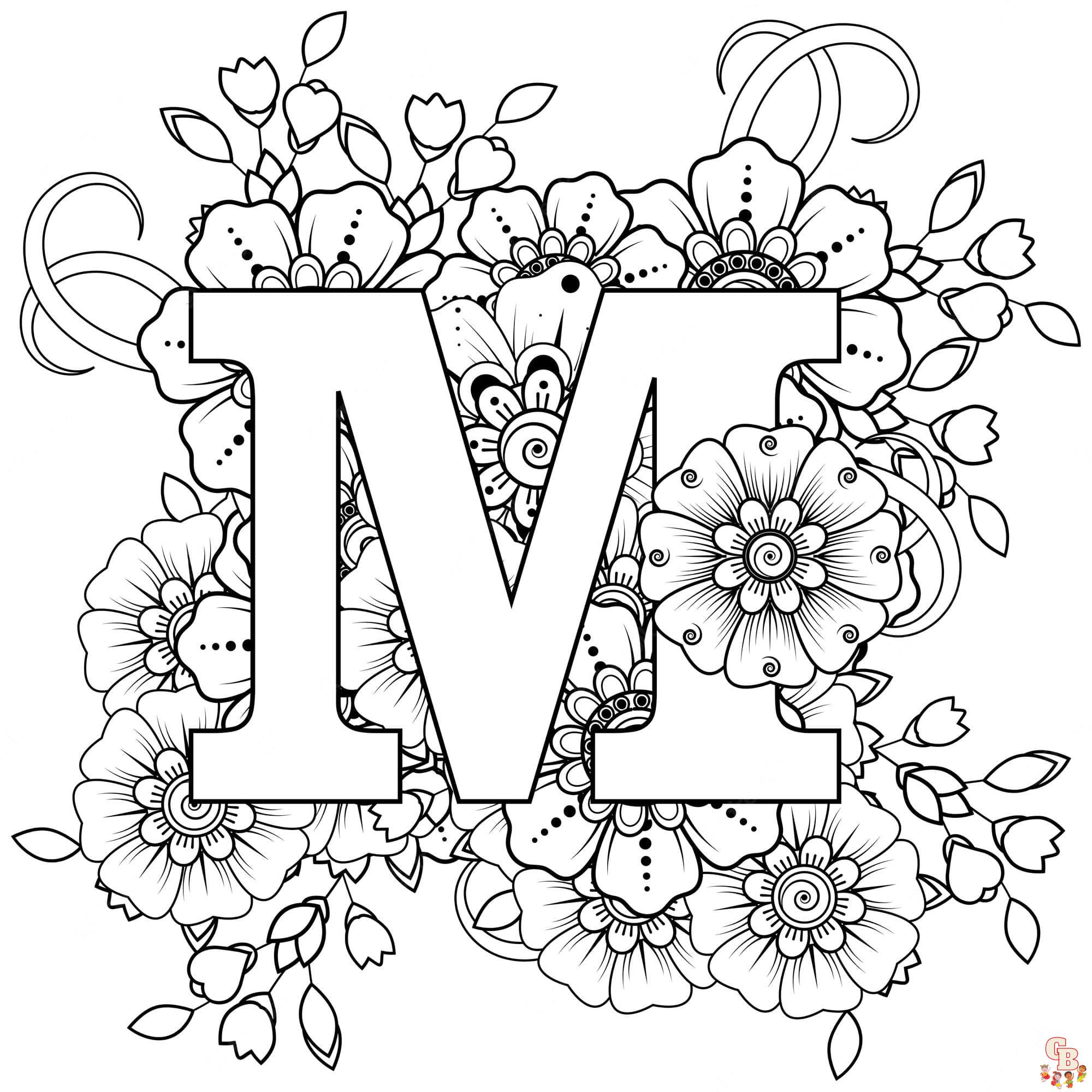 letter m coloring pages printable free