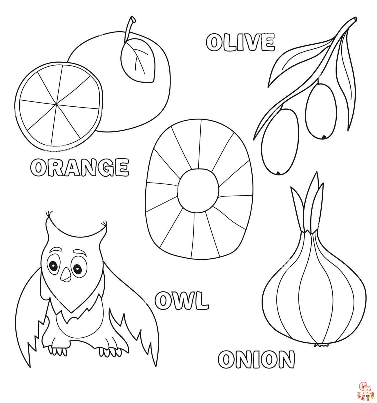 letter o coloring pages free