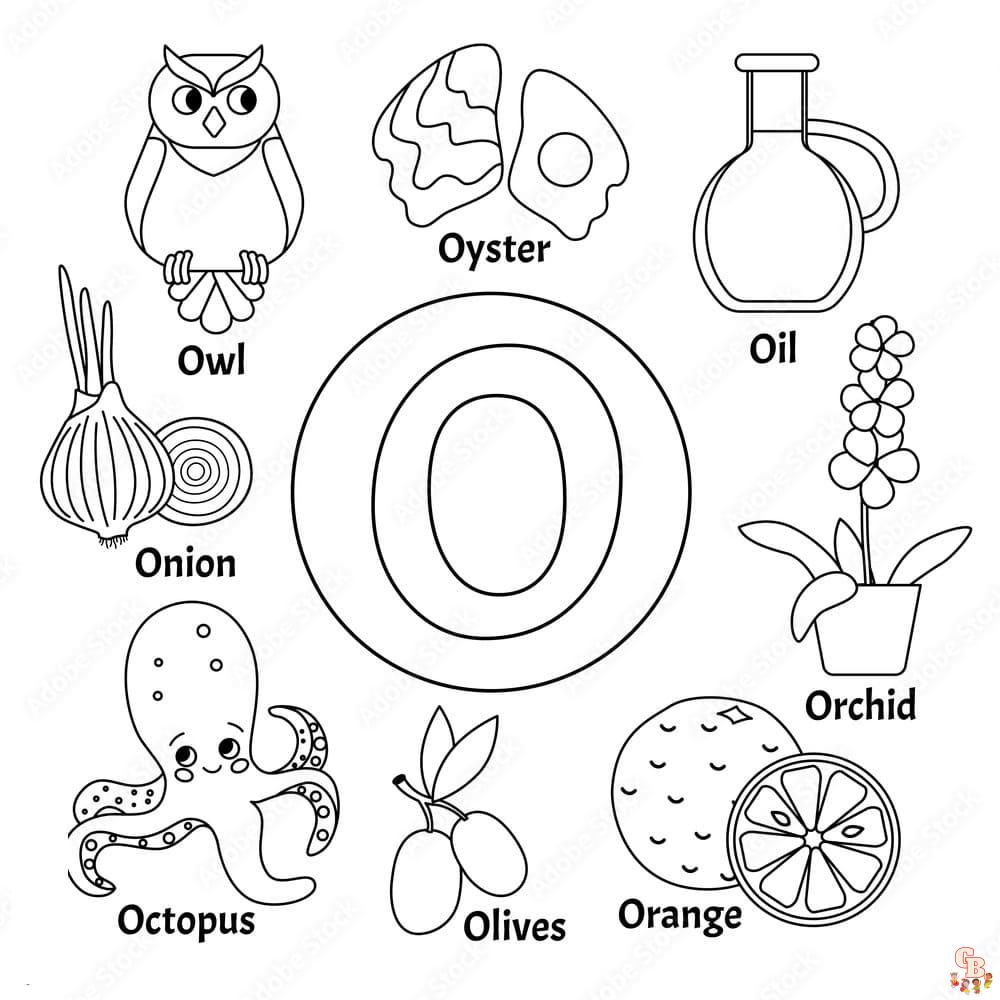 letter o coloring pages