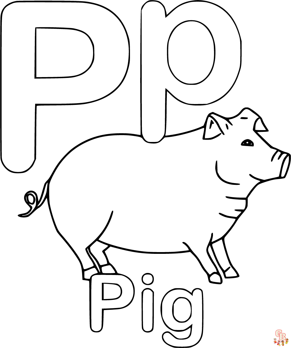 letter p coloring pages printable free