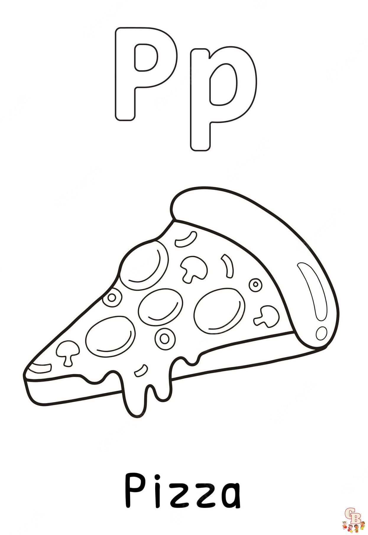 letter p coloring pages printable