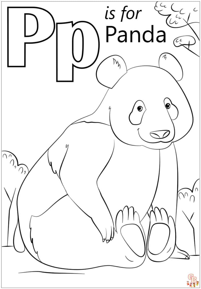 letter p coloring pages to print