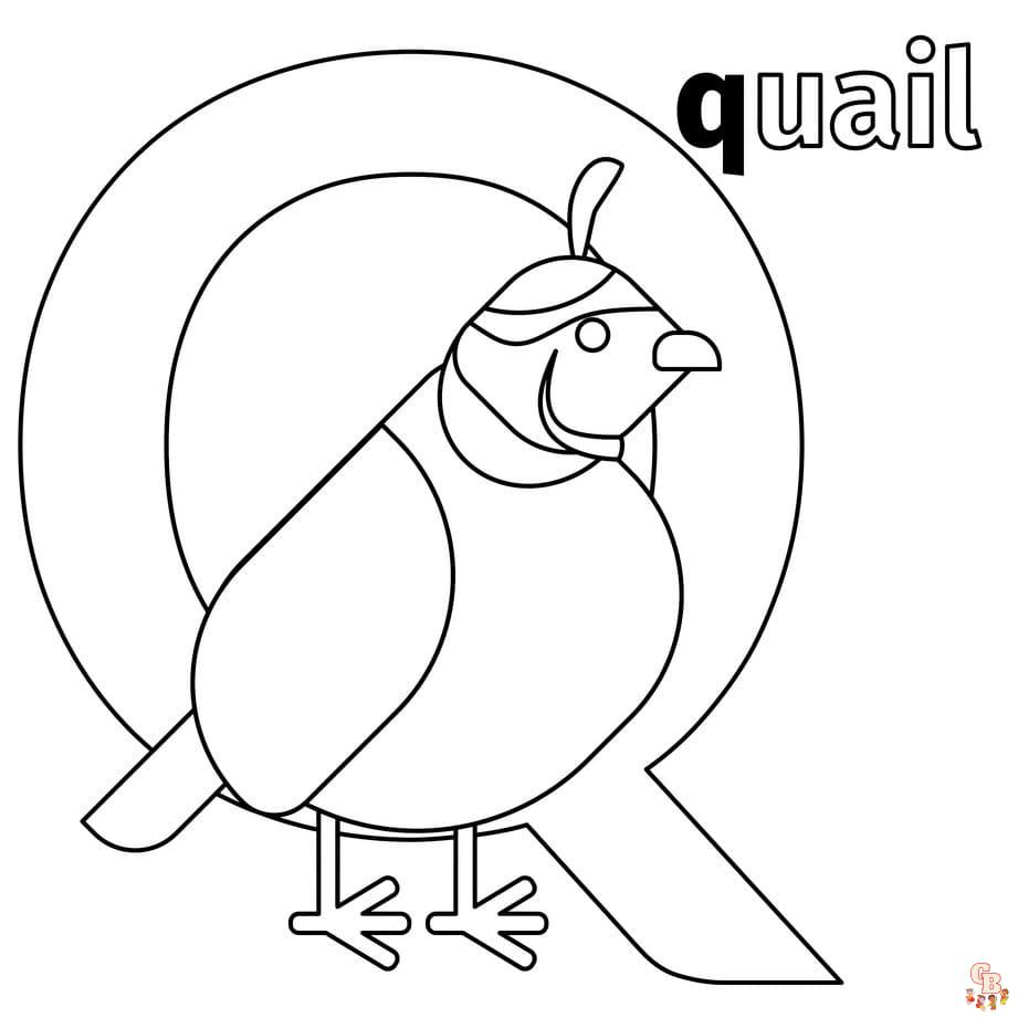 letter q free coloring pages