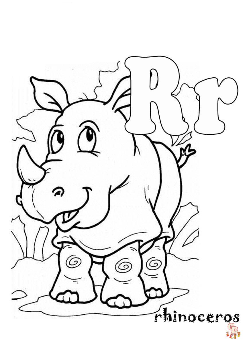 letter r coloring pages free