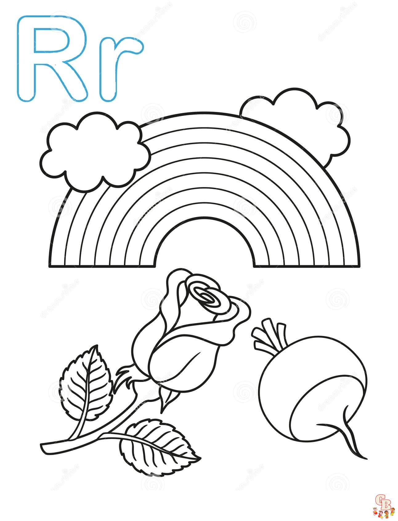 letter r coloring pages to print