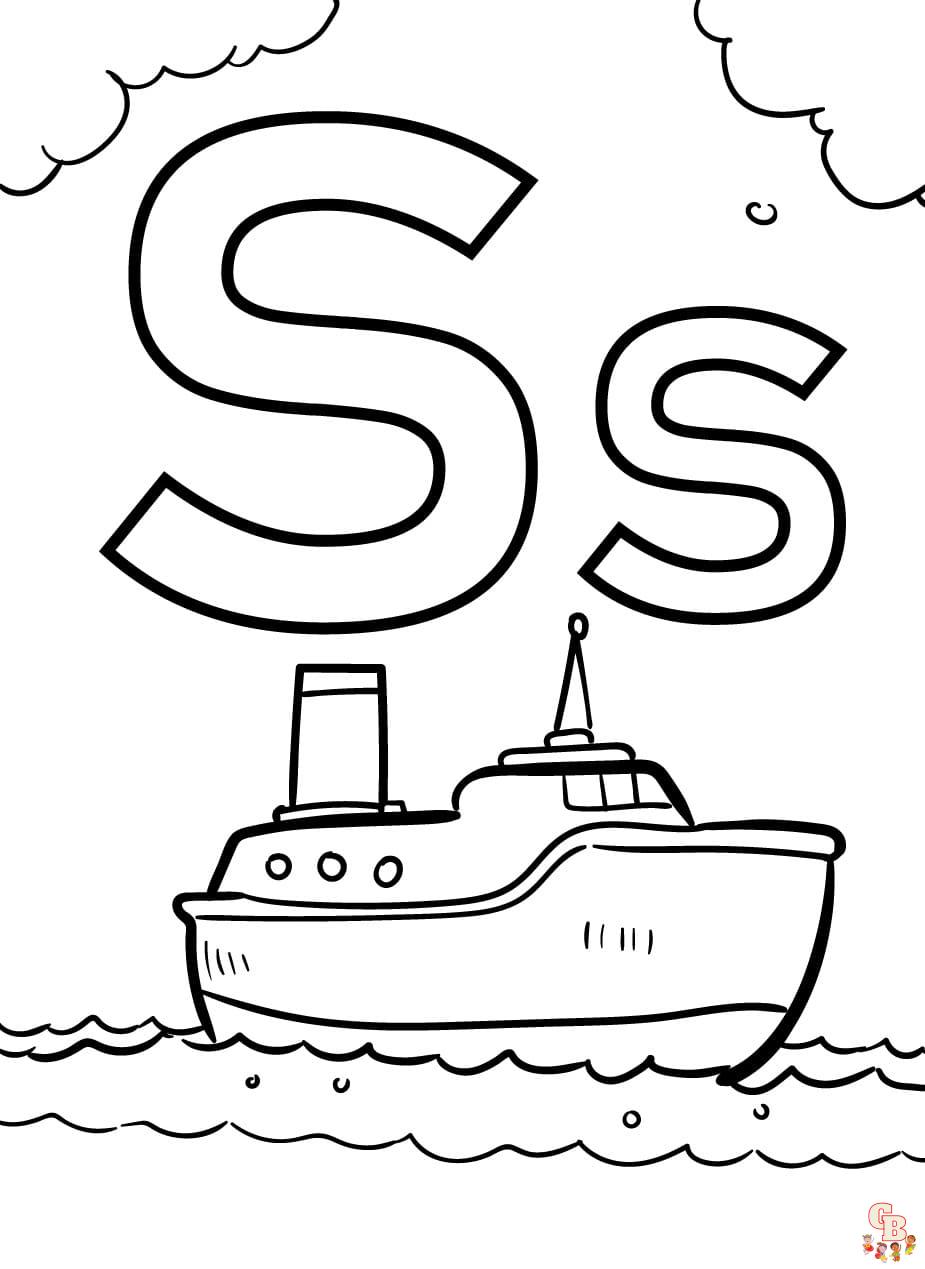 letter s coloring pages printable