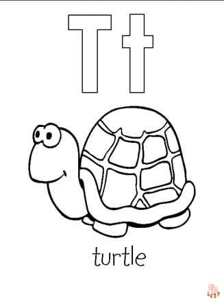 letter t coloring pages free