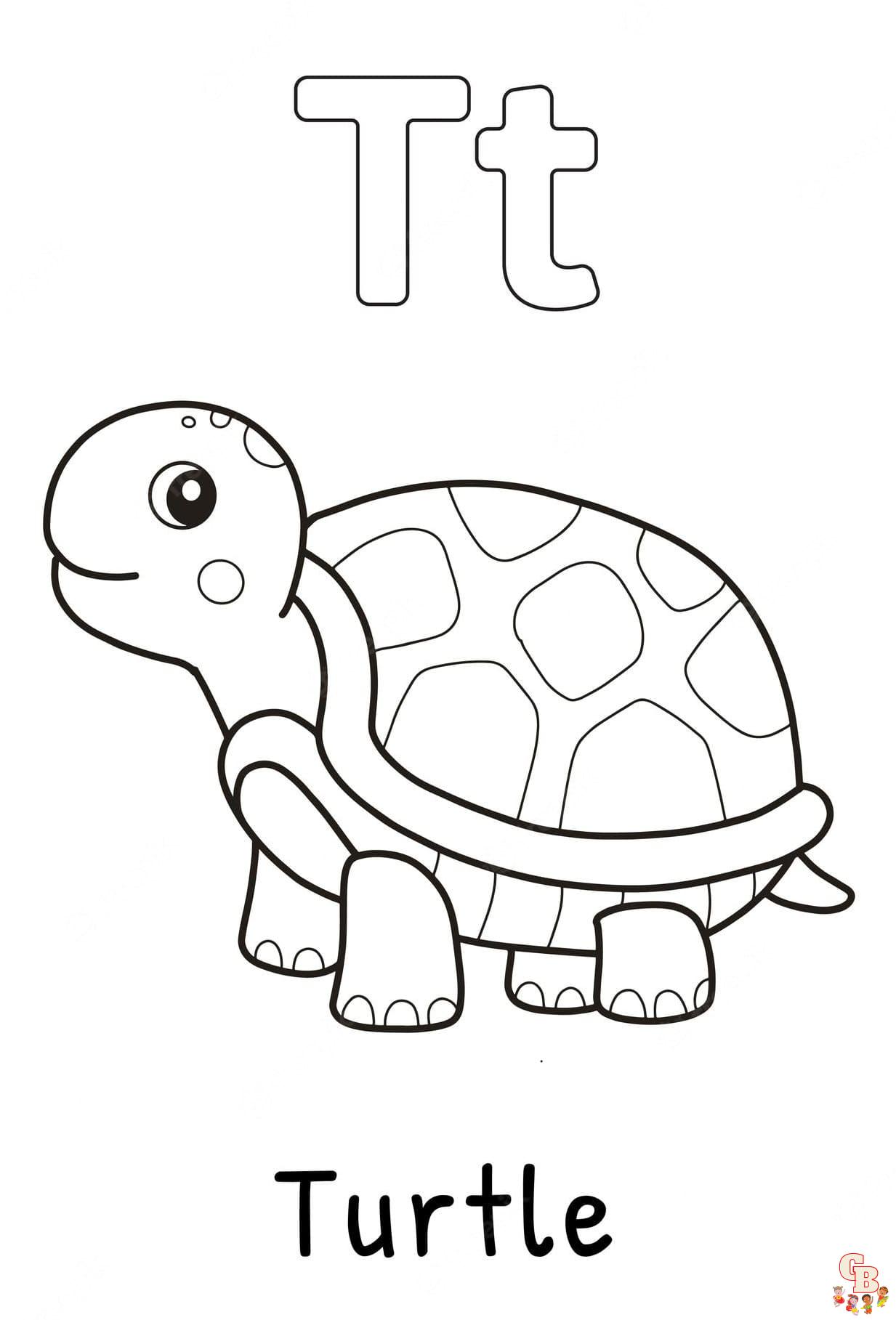 letter t coloring pages printable