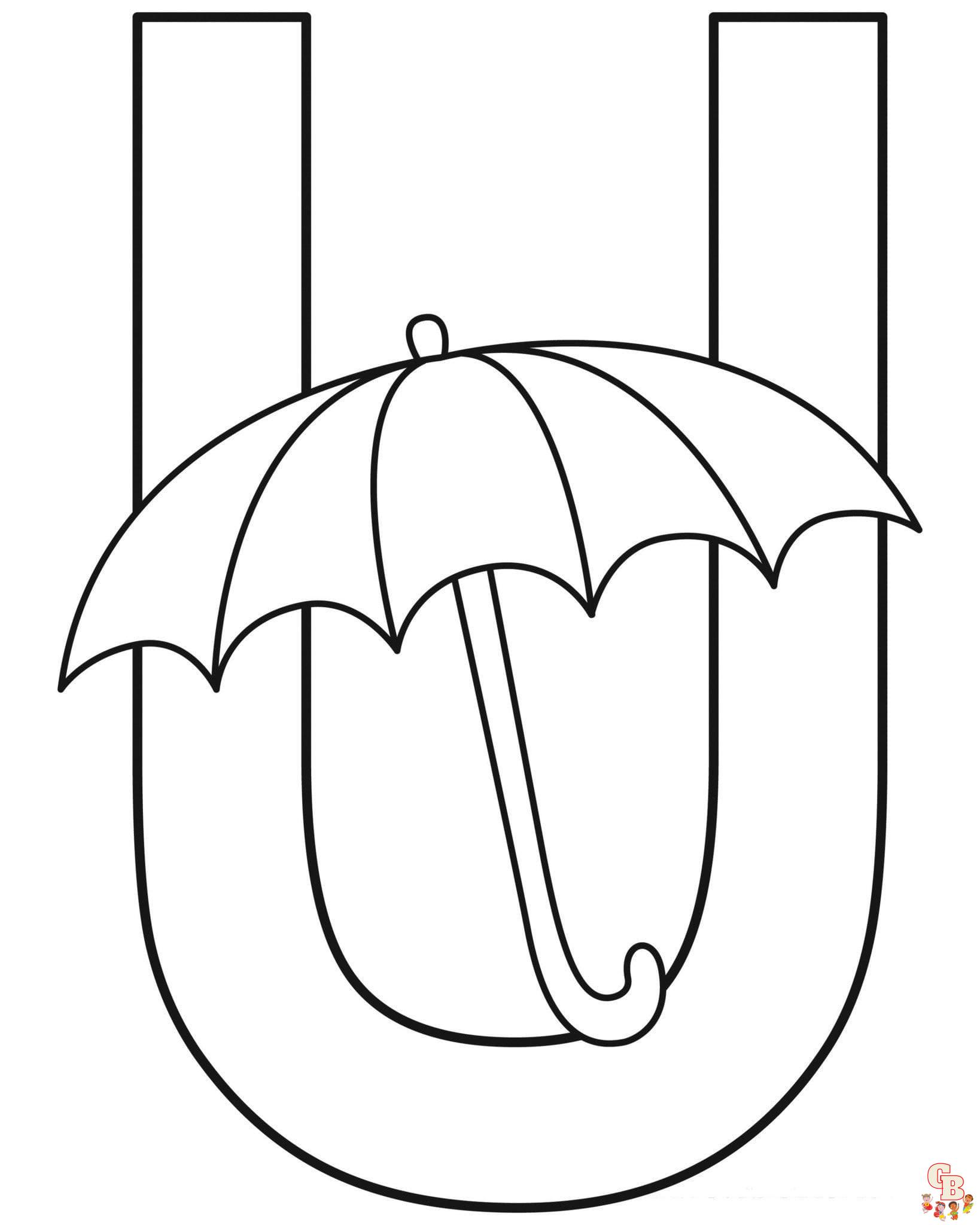 letter u coloring pages free