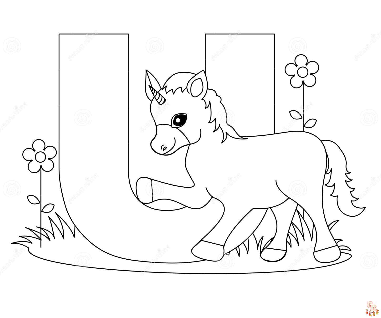 letter u coloring pages