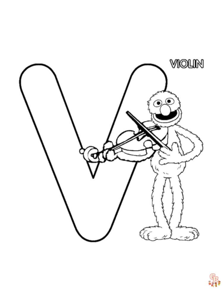 letter v coloring pages