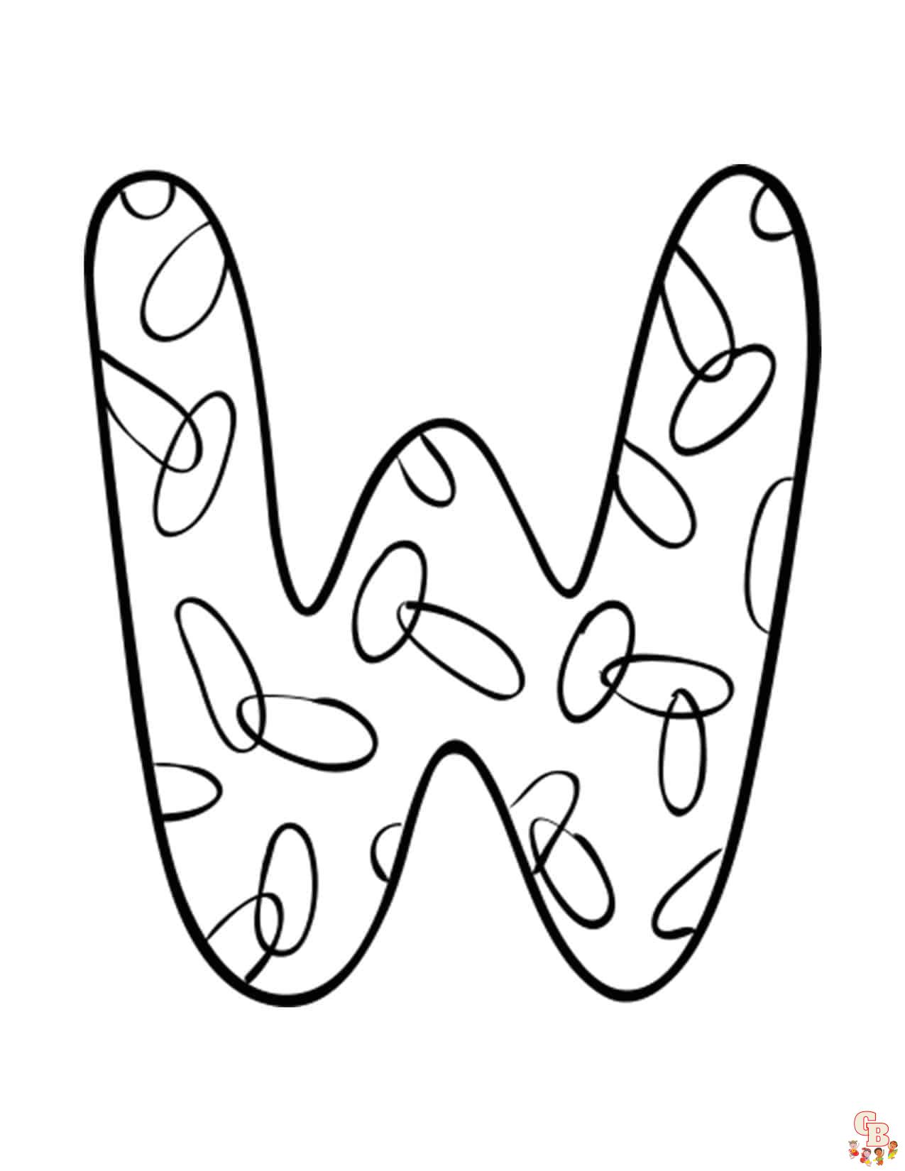 letter w coloring pages printable free