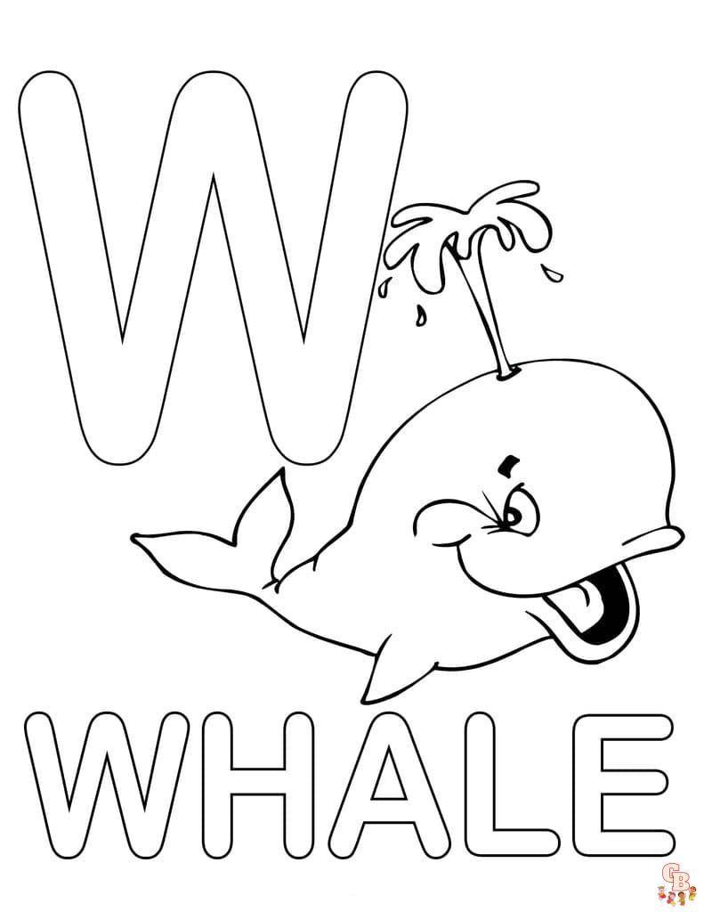 letter w coloring pages