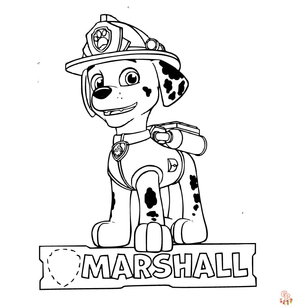 marshall coloring pages