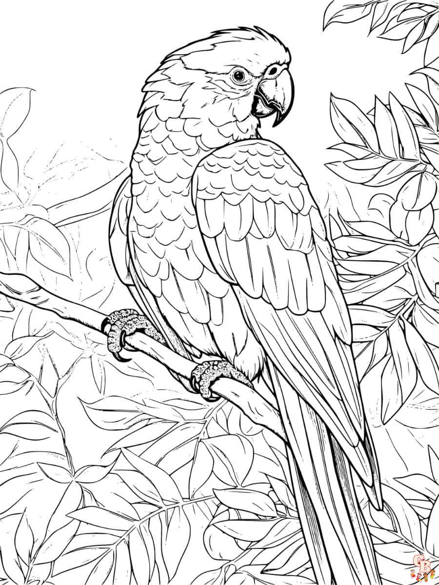 parrot coloring pages