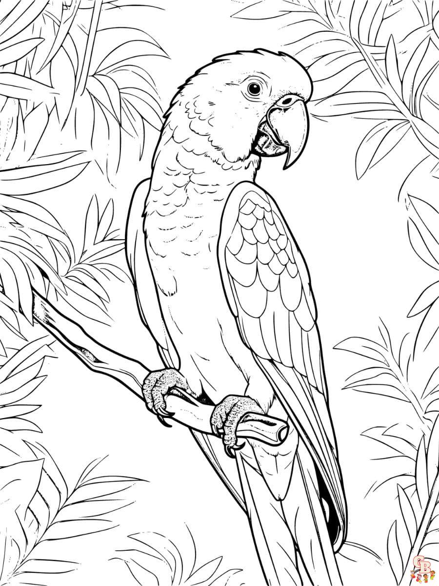 parrots coloring pages