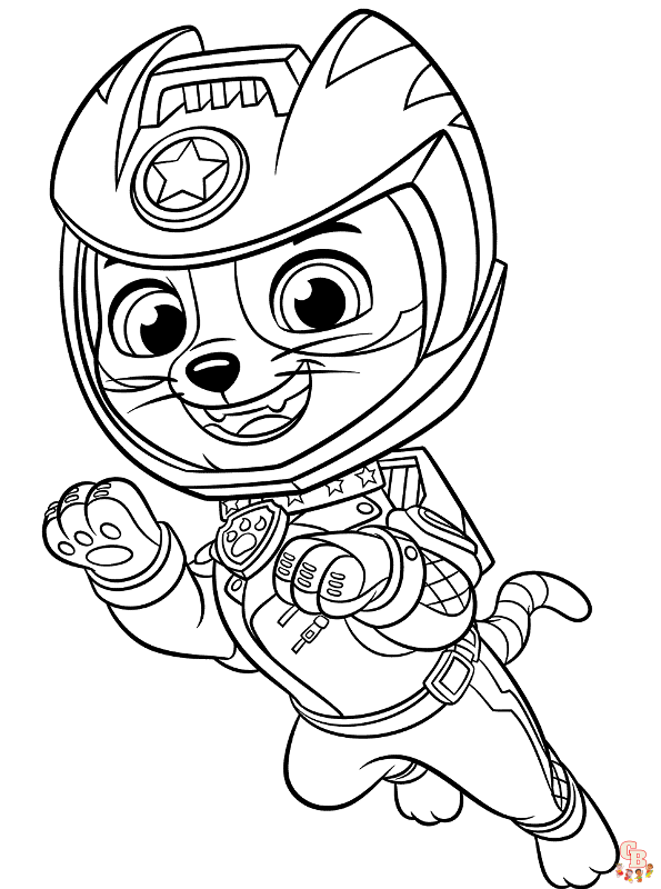 paw patrol cat pack coloring pages