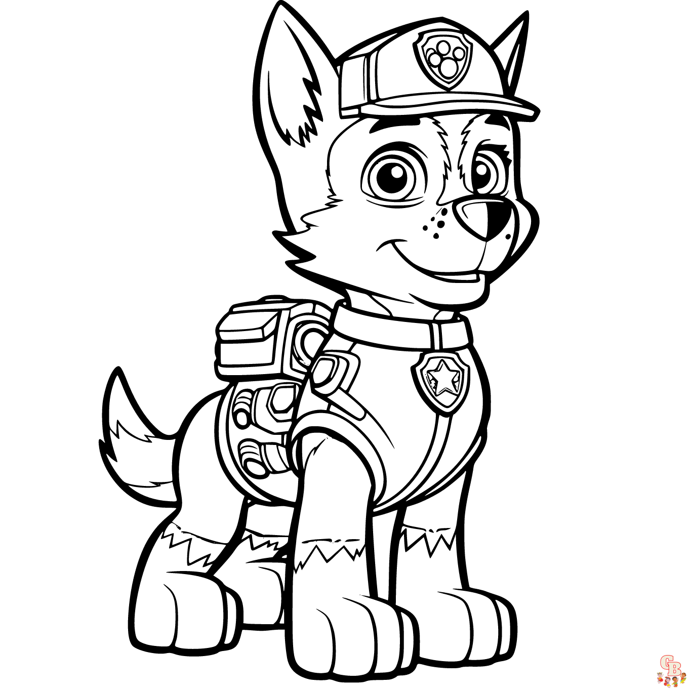 paw patrol chase coloring pages