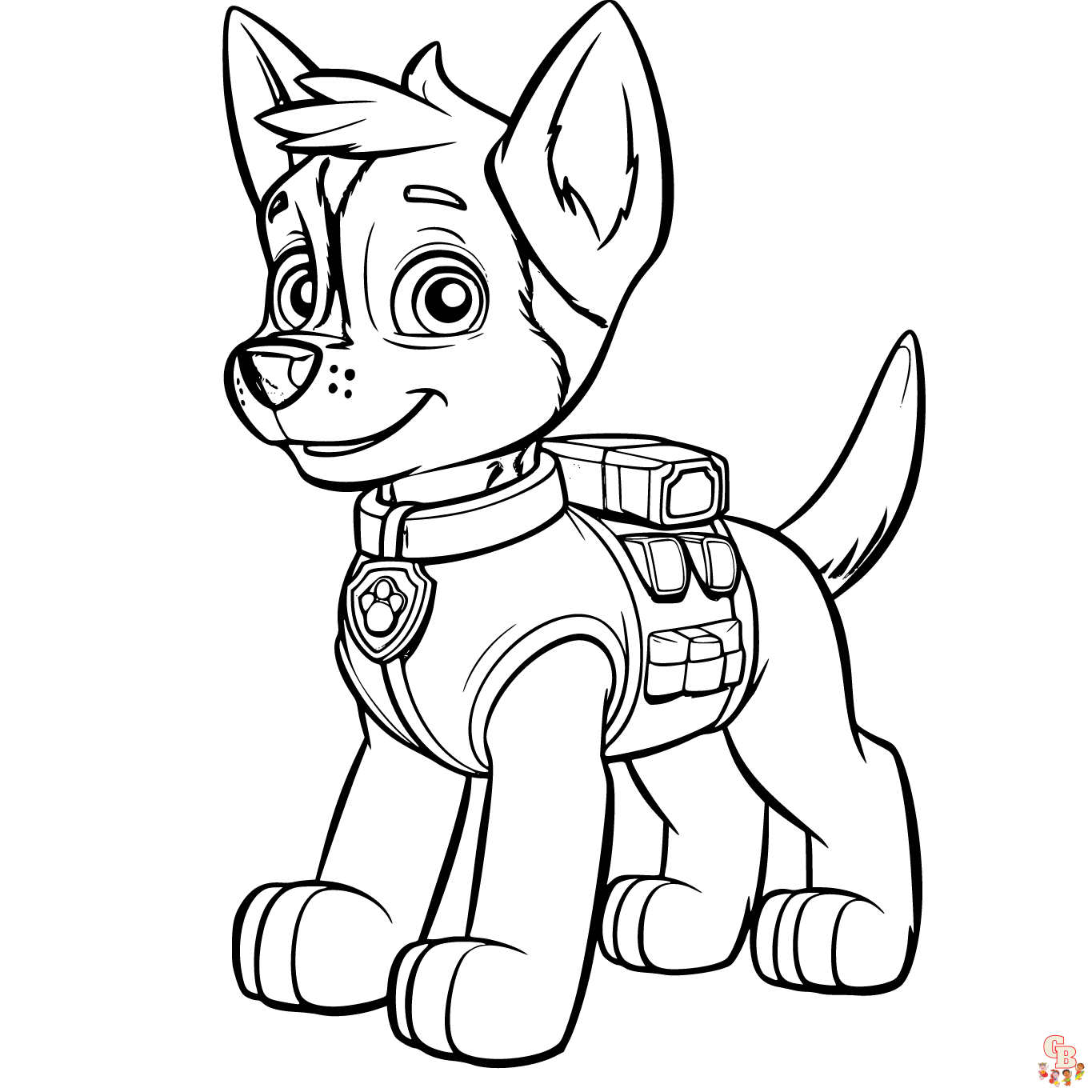 paw patrol coloring pages chase