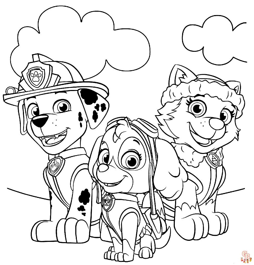 paw patrol coloring pages everest