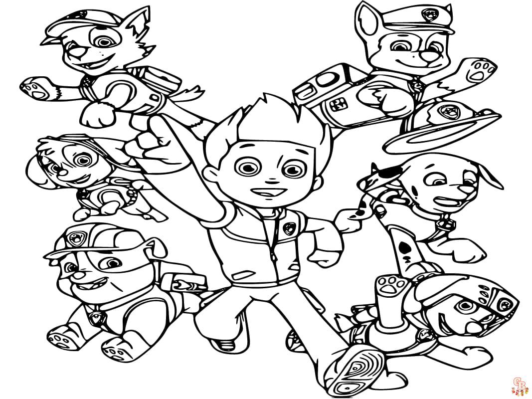 paw patrol coloring pages free