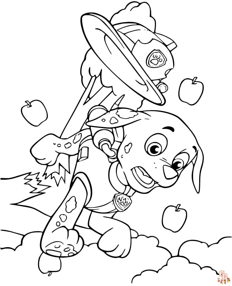 paw patrol coloring pages marshall