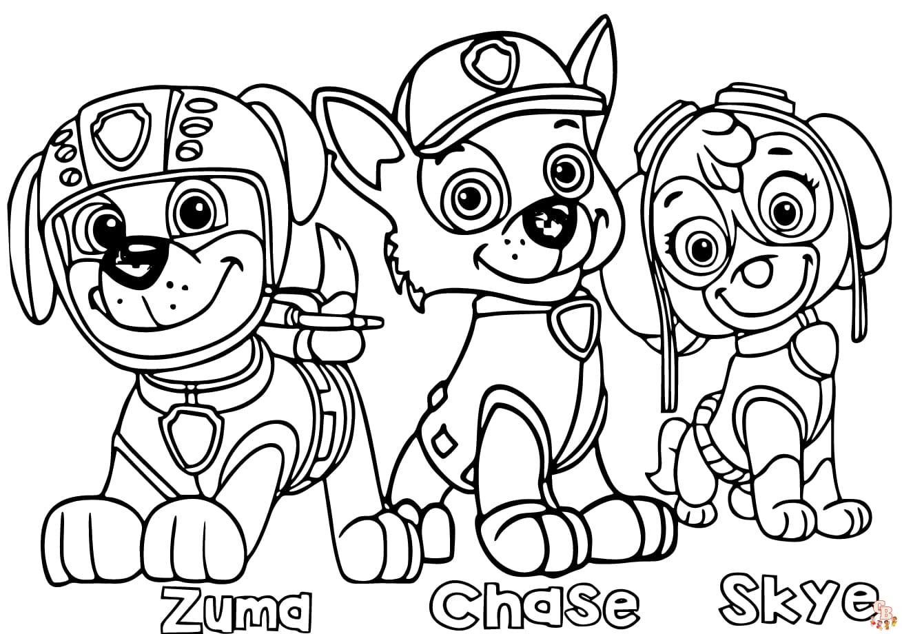 paw patrol coloring pages printable