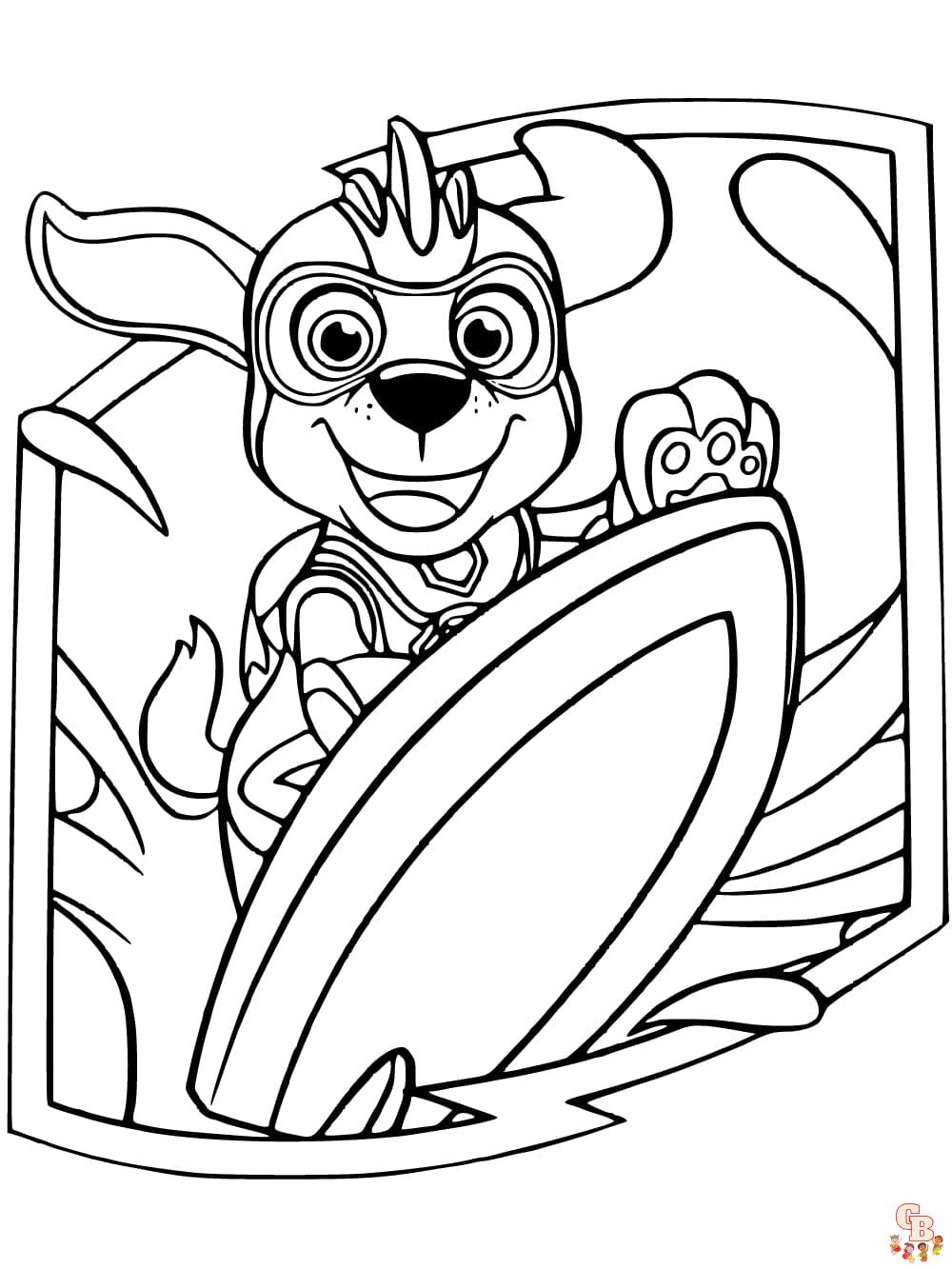 paw patrol coloring pages zuma