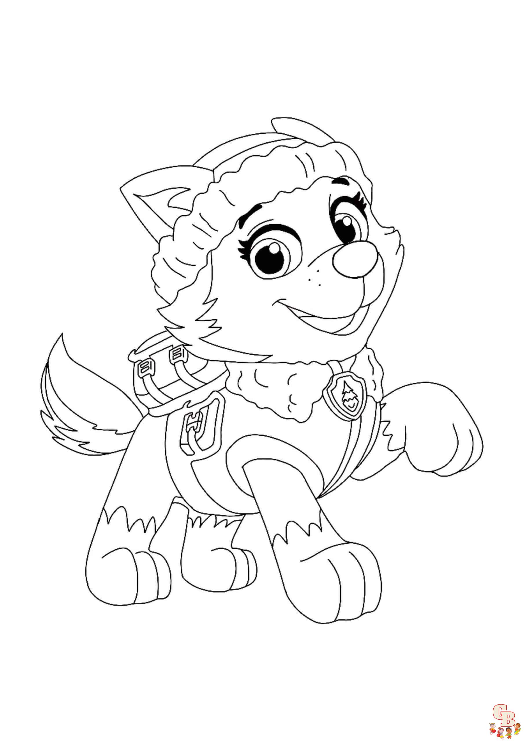 paw patrol everest coloring page