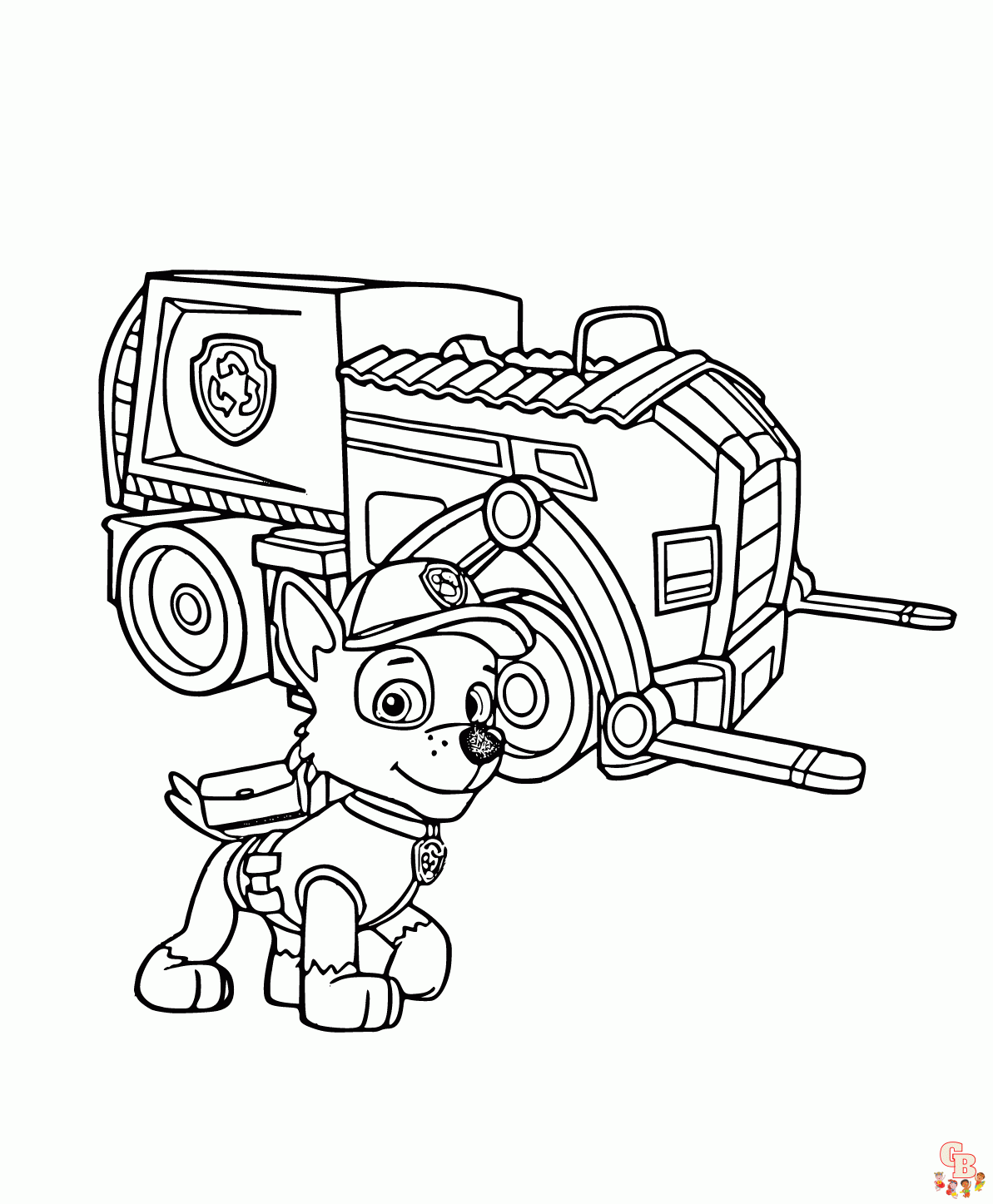 paw patrol marshall coloring pages printable