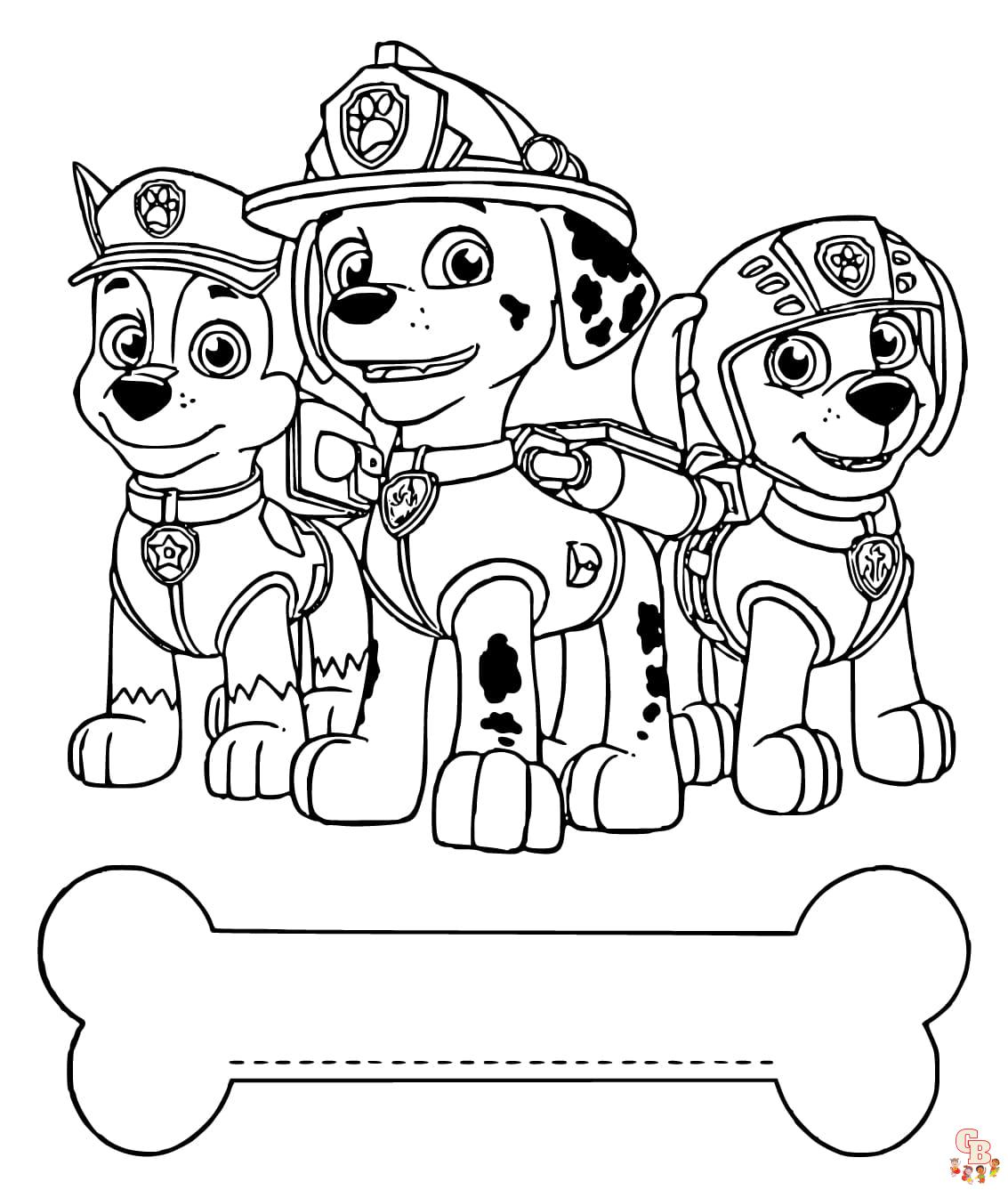 paw patrol marshall coloring pages to print