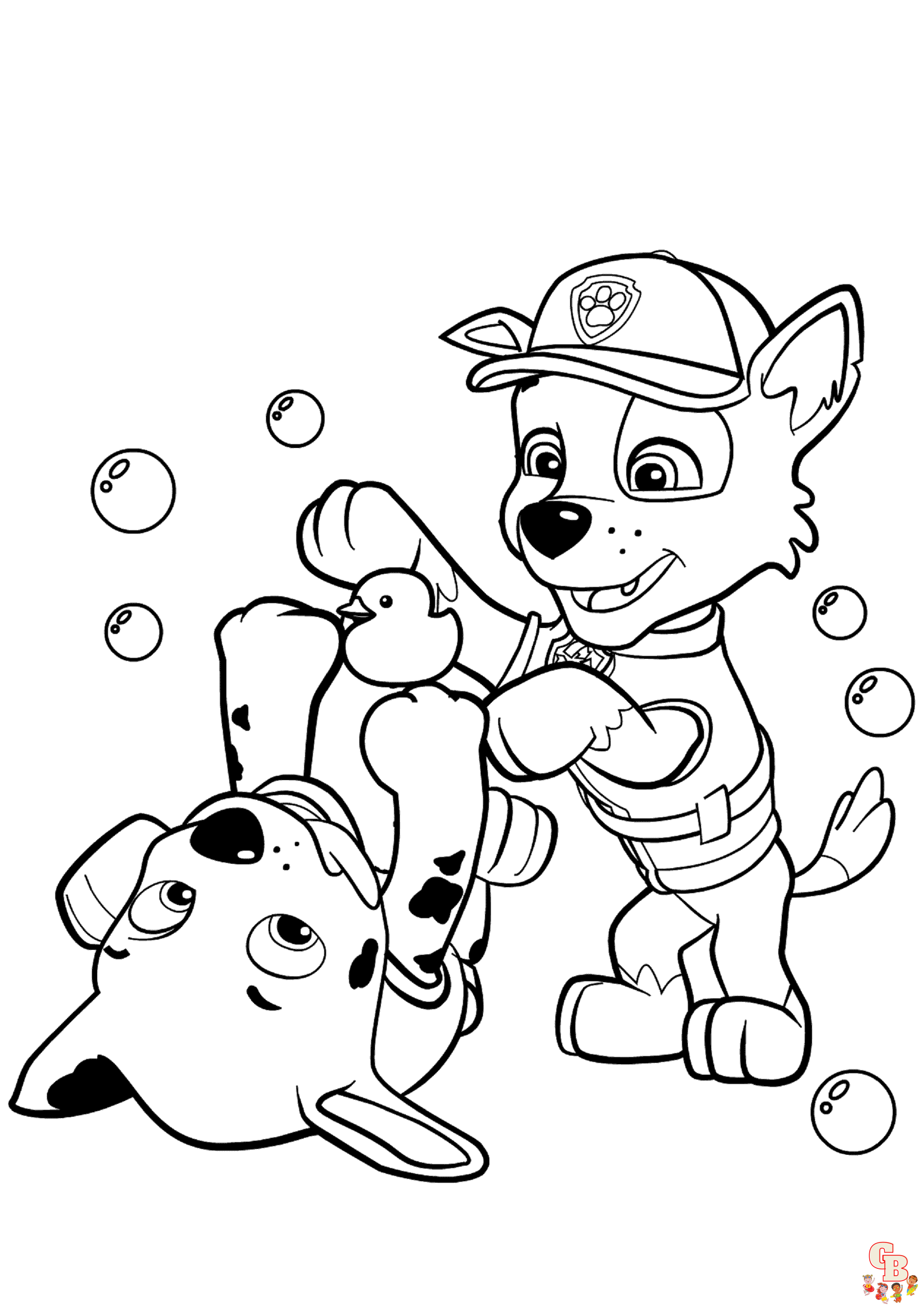 paw patrol marshall coloring pages