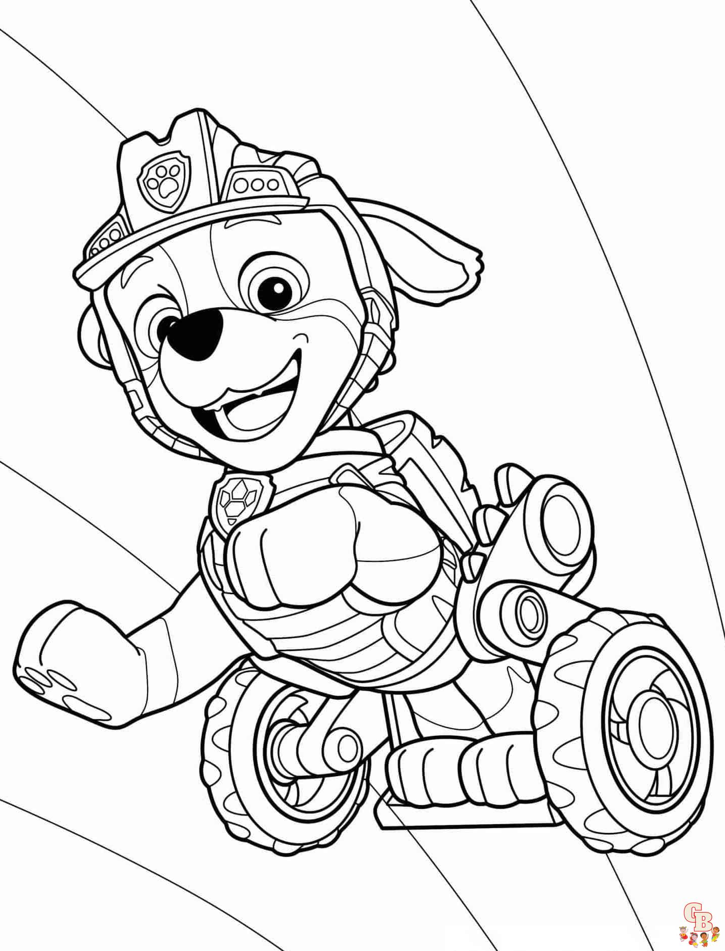 paw patrol rex coloring pages