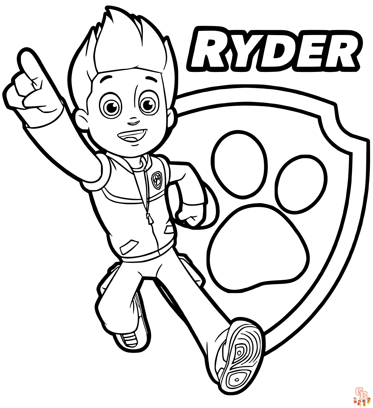 paw patrol ryder coloring page