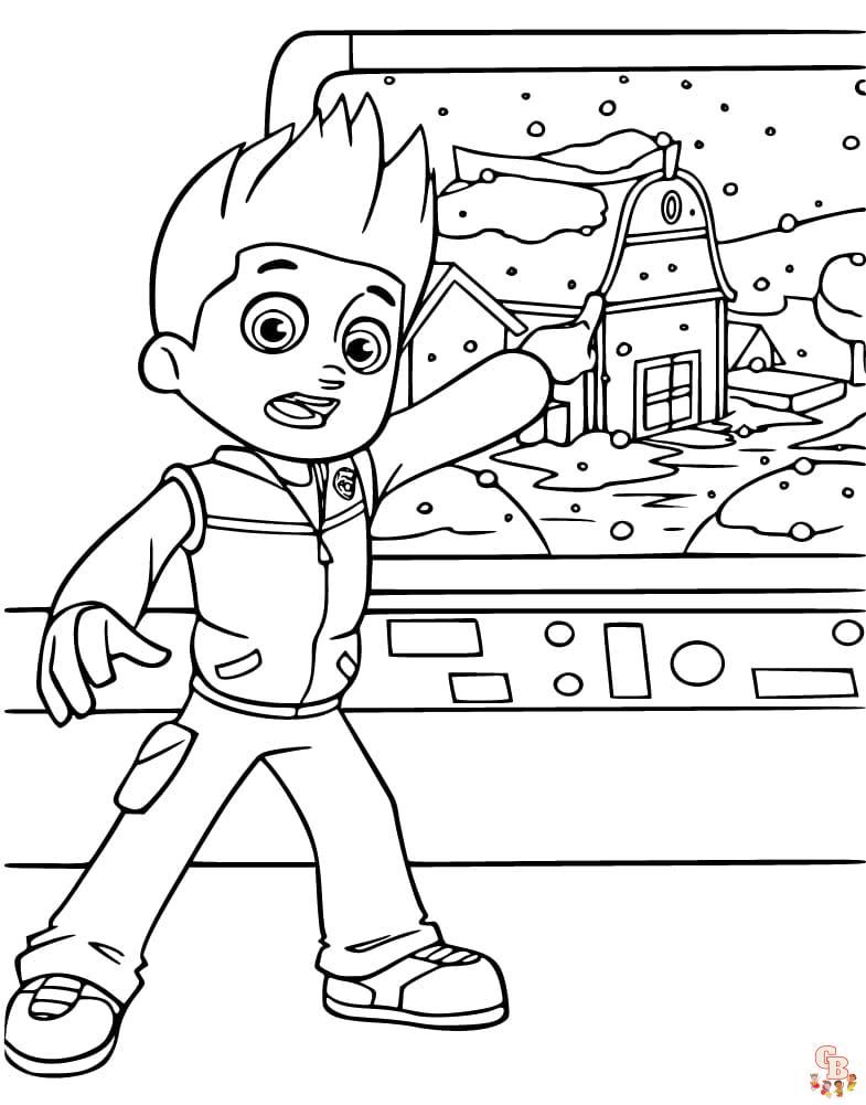 paw patrol ryder coloring pages