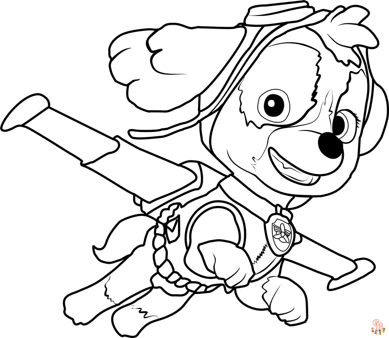 paw patrol skye coloring page