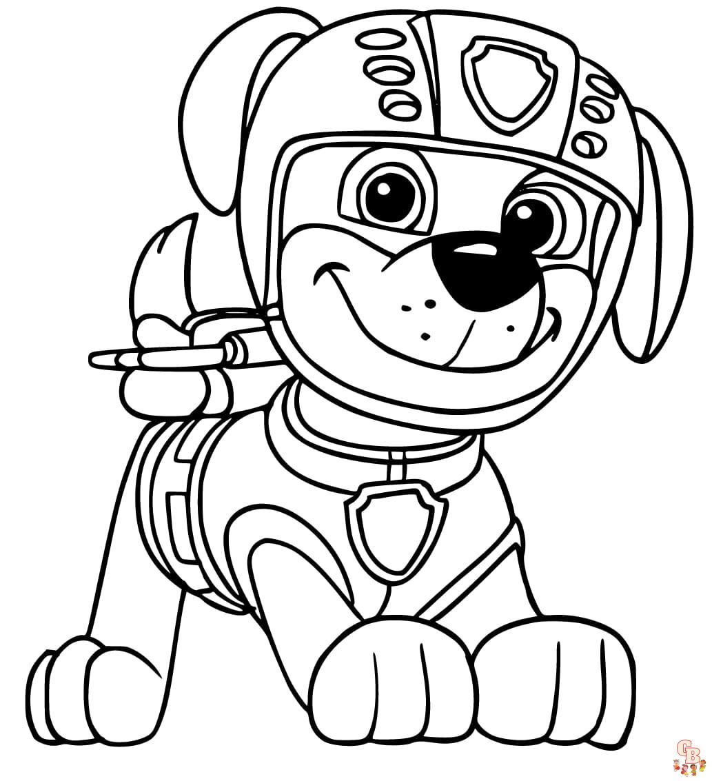 paw patrol zuma coloring page