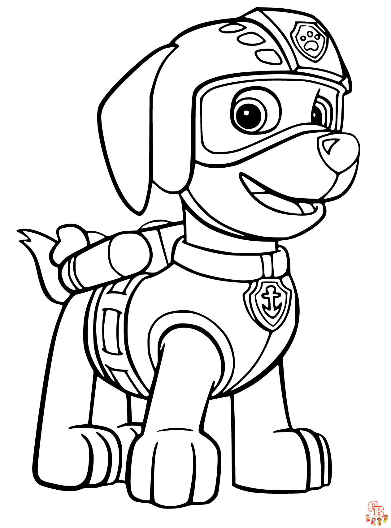 paw patrol zuma coloring pages