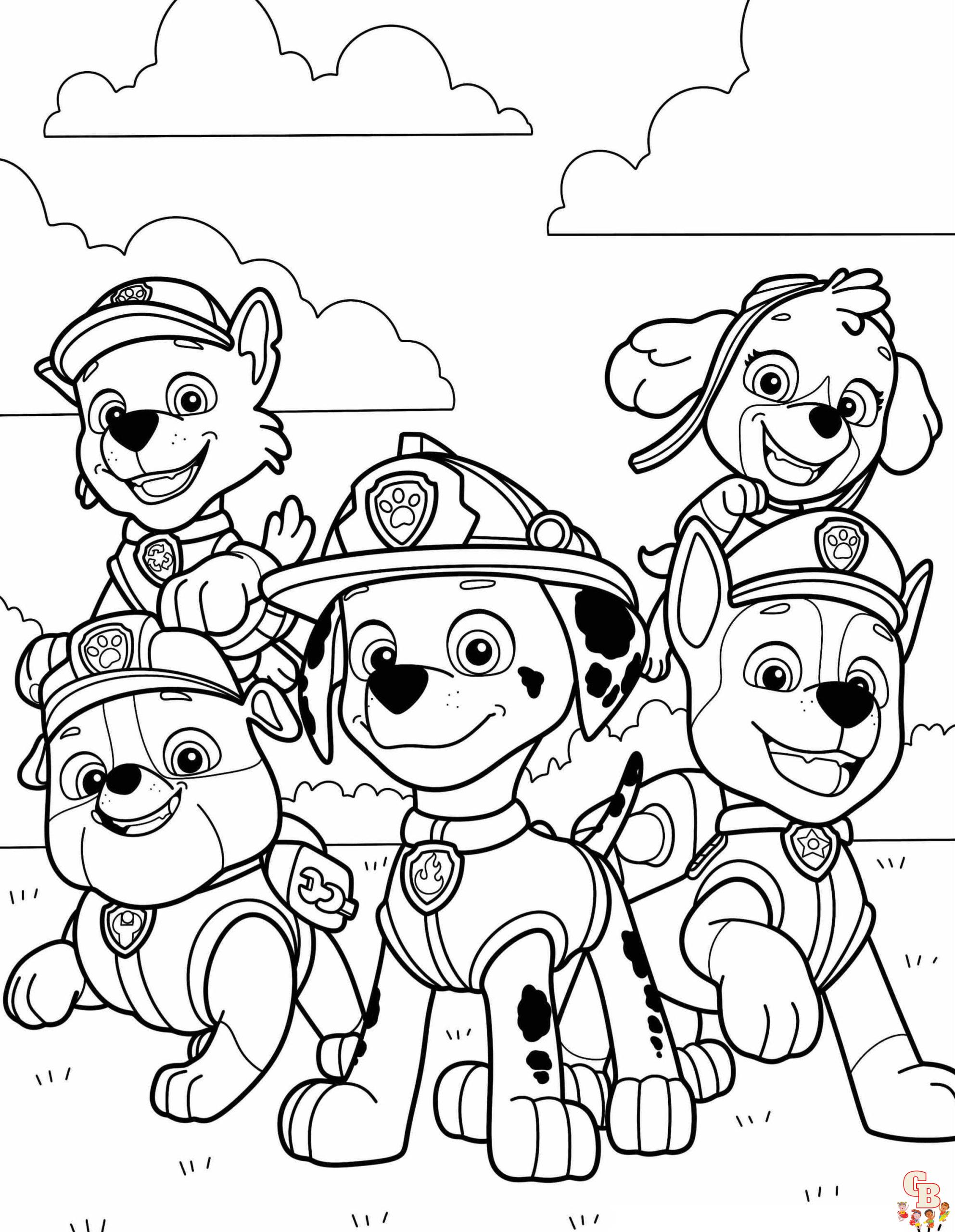 printable coloring pages paw patrol