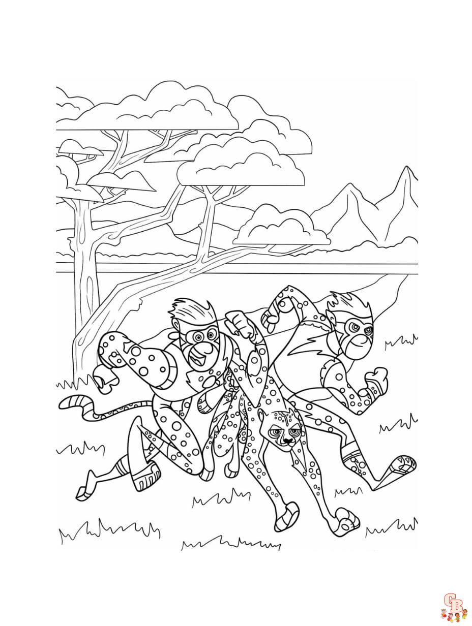 printable wild kratts coloring pages