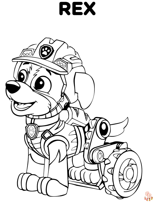 rex paw patrol coloring pages