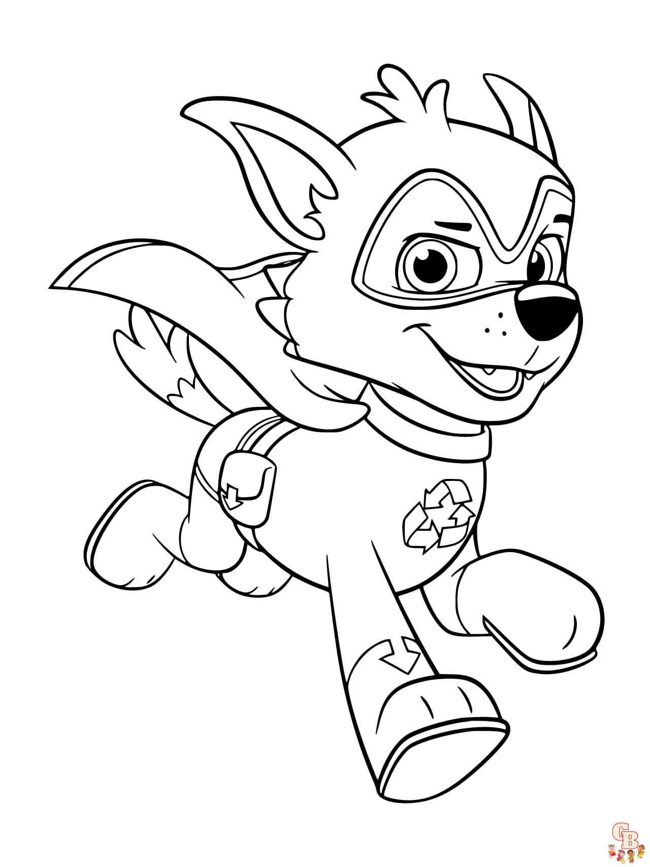 rocky paw patrol coloring pages 1