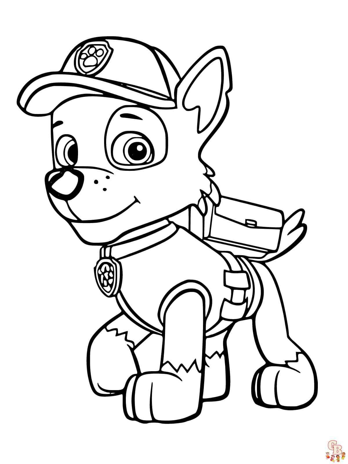 rocky paw patrol coloring pages 2