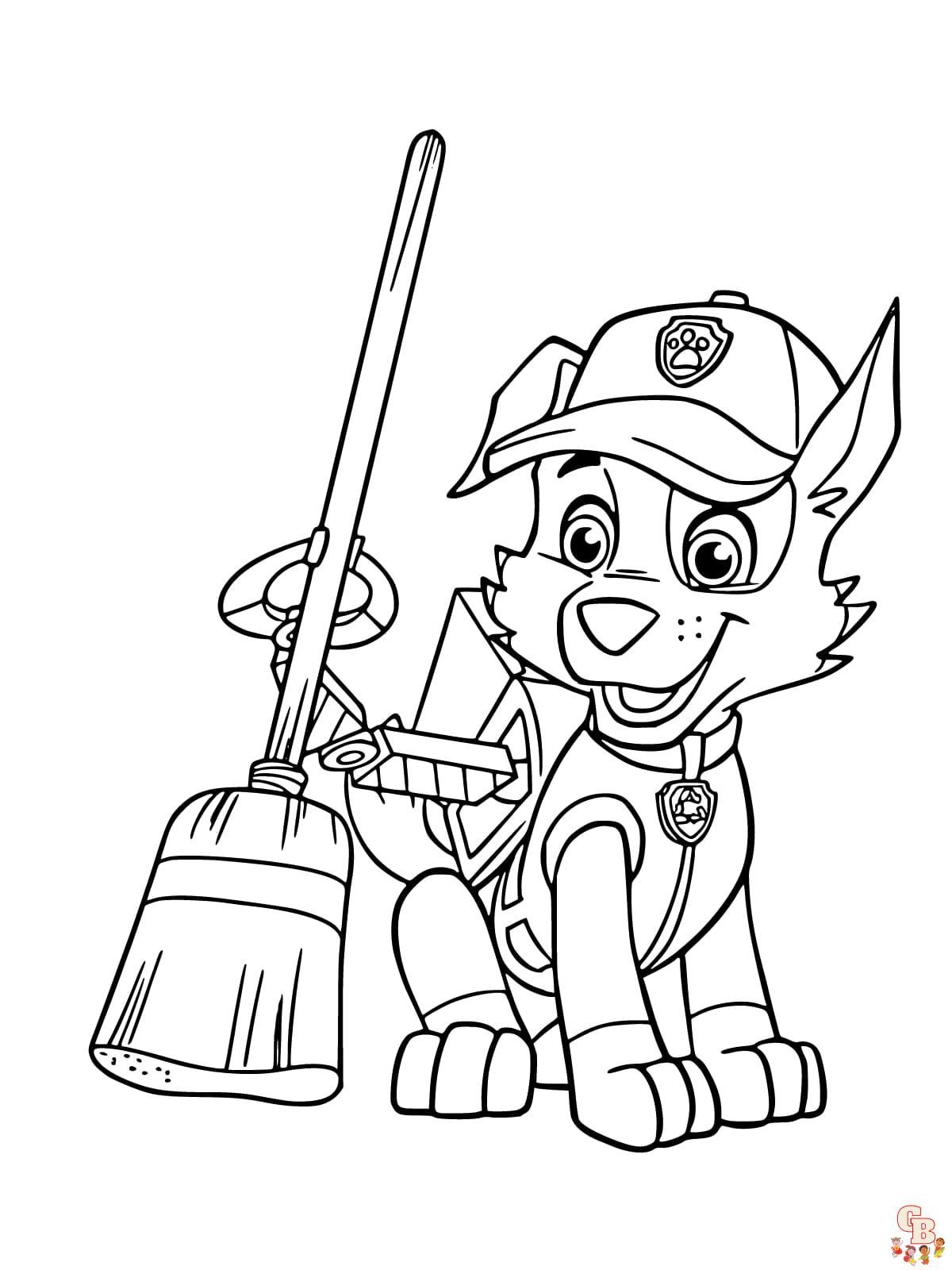 rocky paw patrol coloring pages 3