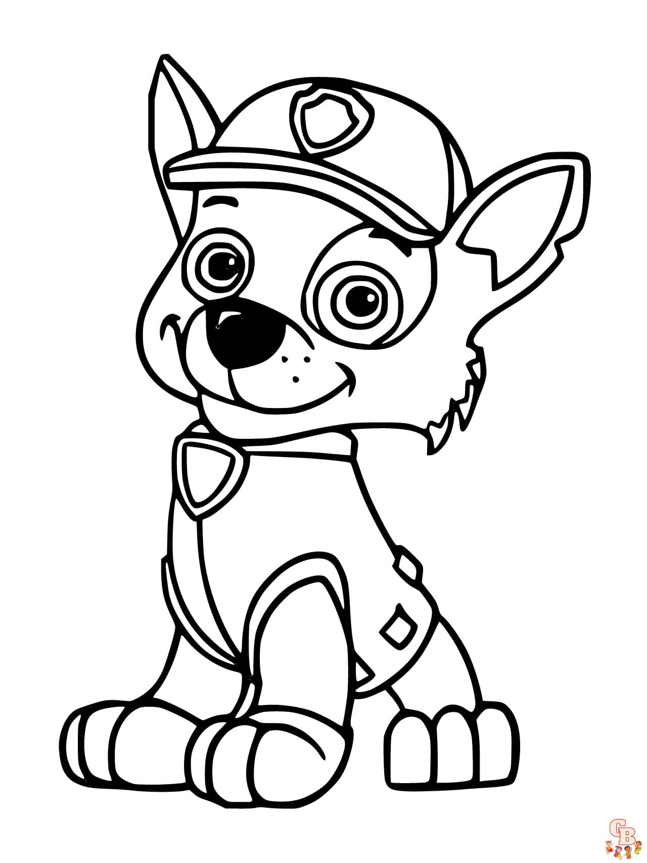 rocky paw patrol coloring pages printable free